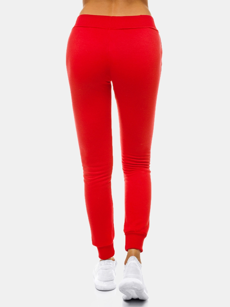 Pantalón de chándal para mujer rojo OZONEE JS/CK01