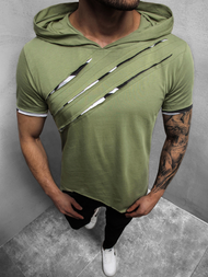 Camiseta de hombre verde OZONEE A/1185Z