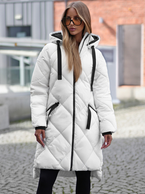 Chaqueta de mujer blanca OZONEE JS/5M3168/281Z