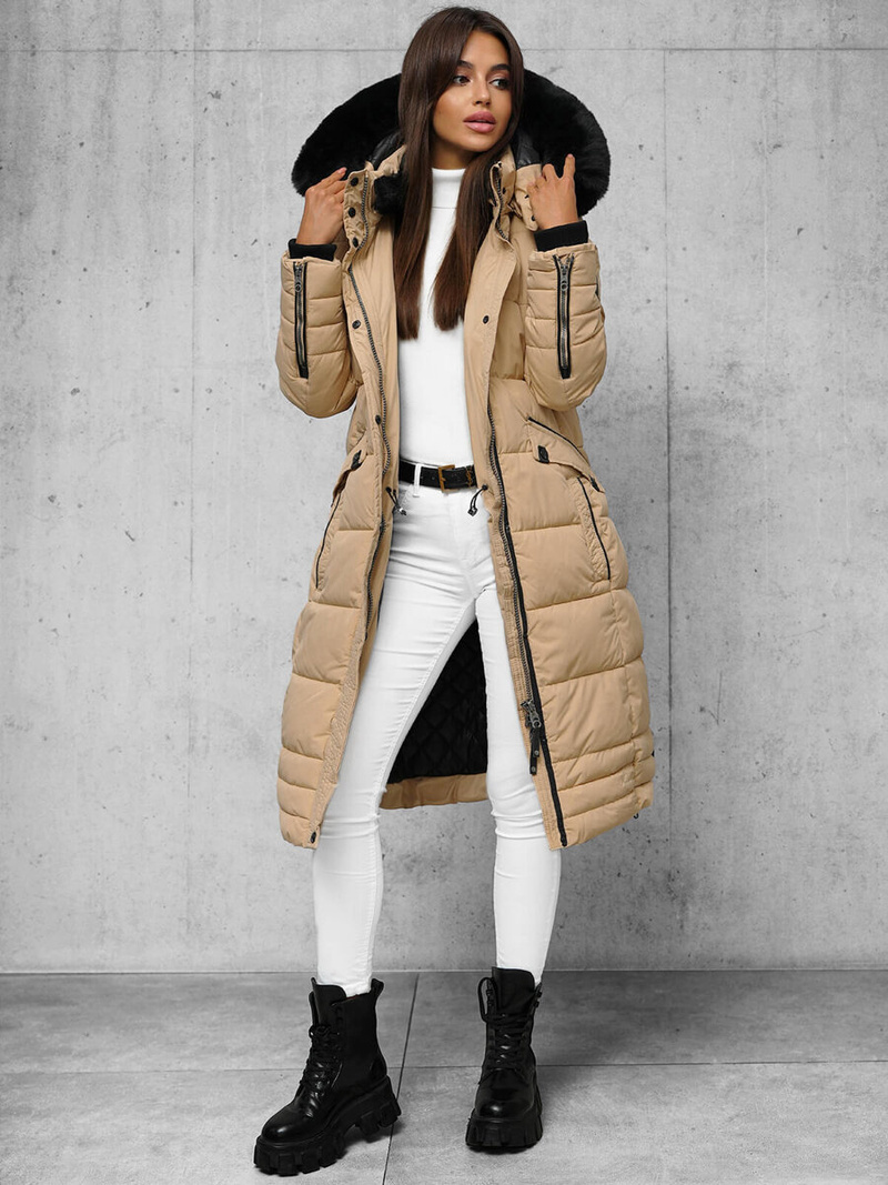 Chaqueta de mujer beige OZONEE O/W377