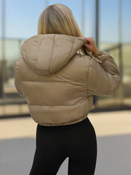 Chaqueta de mujer beige oscuro OZONEE JS/5M3260/84Z