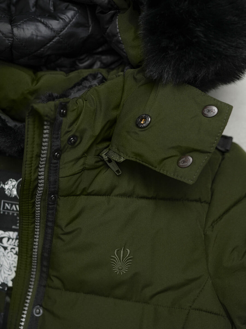 Chaqueta de mujer caqui OZONEE O/W377Z