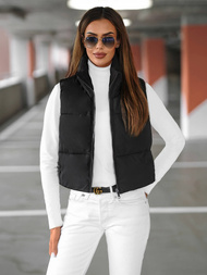 Chaleco de mujer negra OZONEE JS/16M9079/392Z