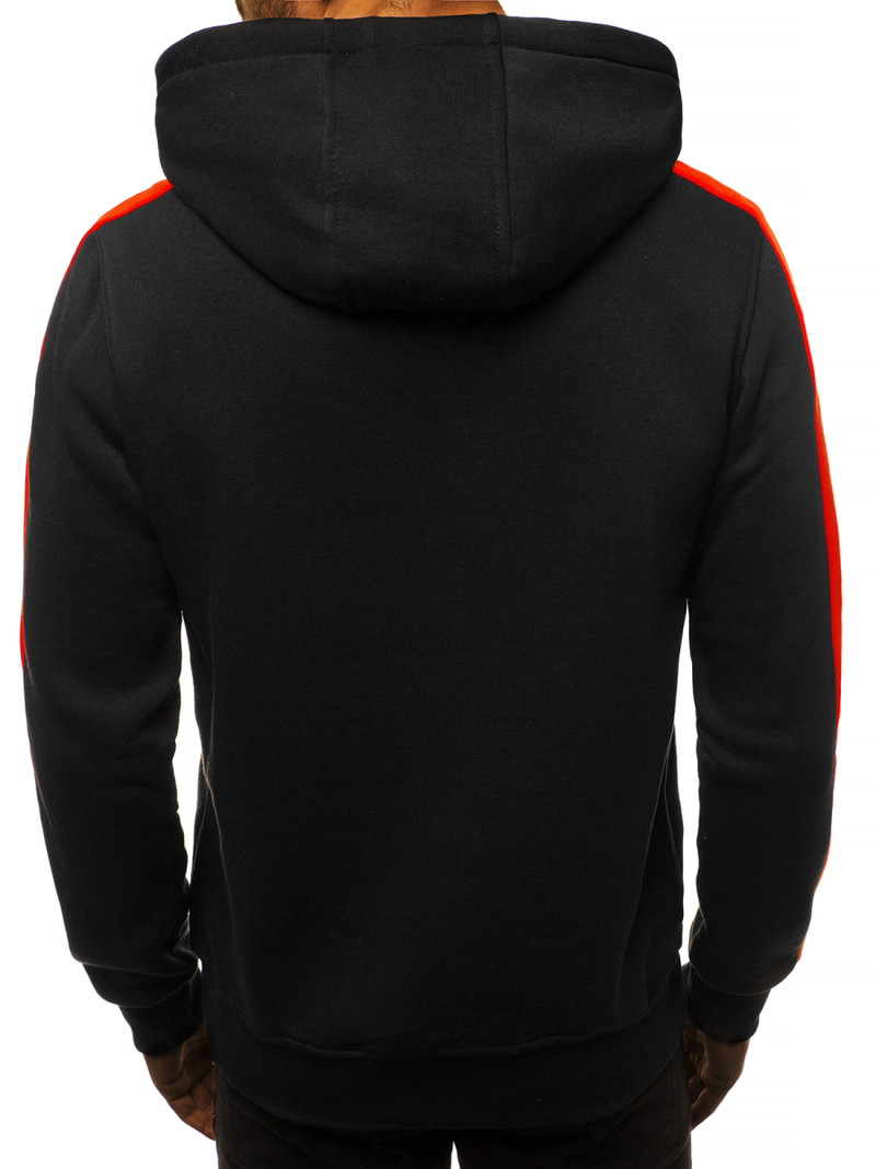 Sudadera de hombre negra-roja OZONEE JS/2012