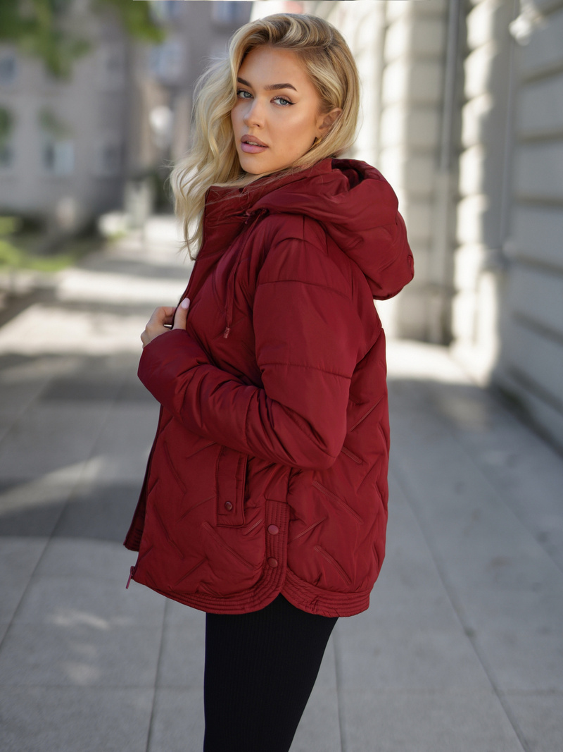 Chaqueta de mujer borgoña OZONEE JS/16M9300/06