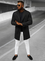 Abrigo de hombre negro OZONEE JB/1047Z
