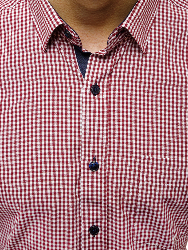 Camisa de hombre roja OZONEE B/K58Z