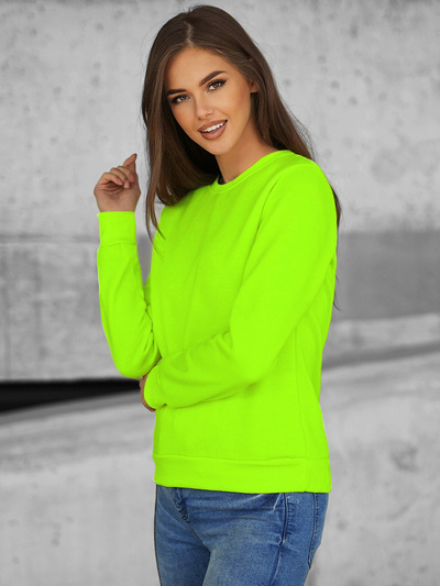 Sudadera de mujer neón verde OZONEE JS/W01Z
