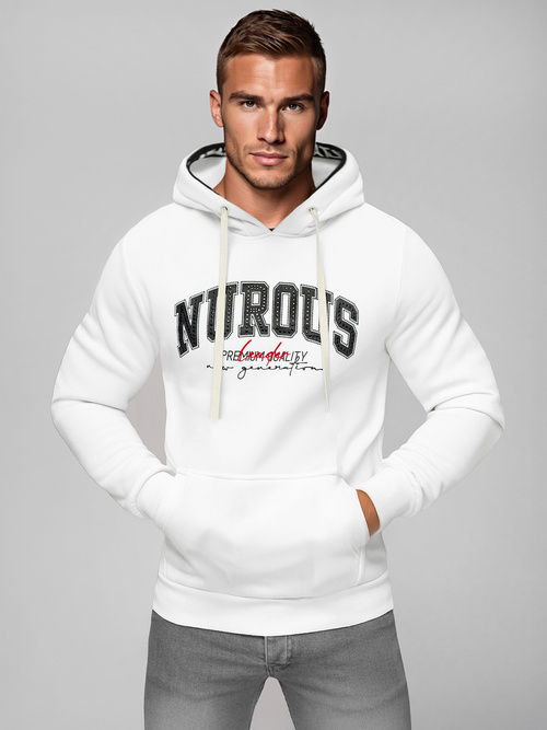 Sudadera de hombre blanca OZONEE O/TT30510