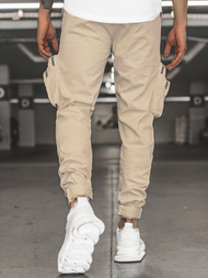 Pantalón jogger de hombre beige OZONEE C/2046