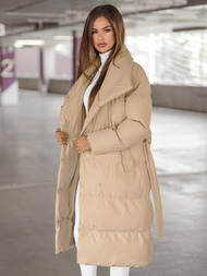Chaqueta de mujer beige OZONEE JS/M737/62Z