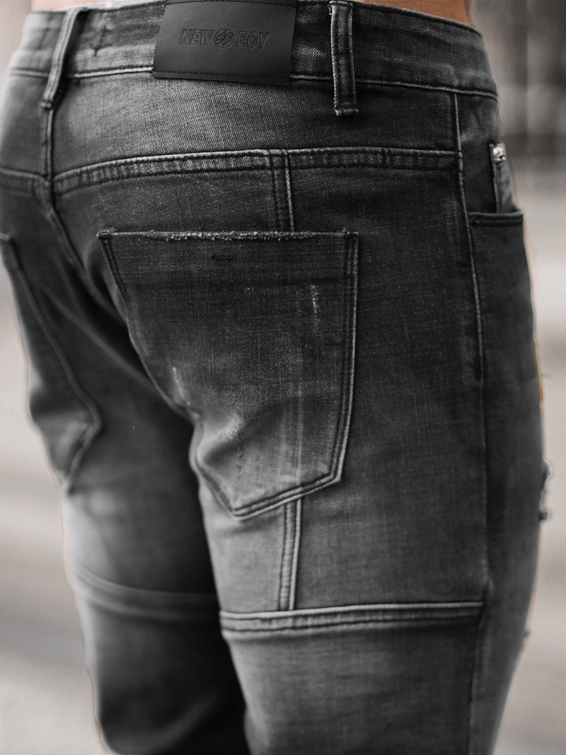 Vaqueros de hombre negras OZONEE NB/MP0047NZ