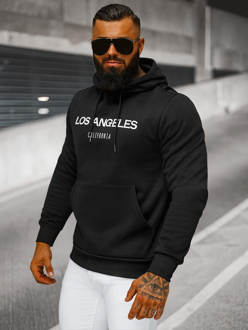 Sudadera de hombre negra OZONEE JS/27B6507/3