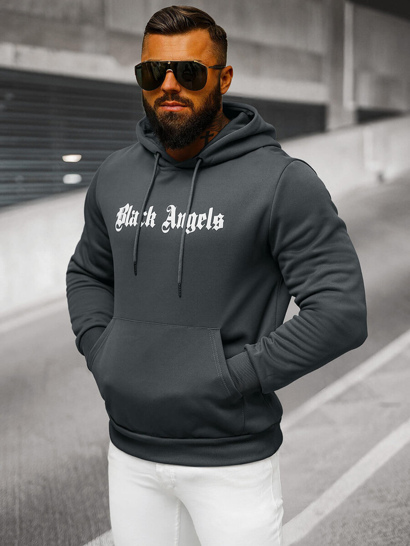 Sudadera de hombre grafito OZONEE JS/27B6509/5