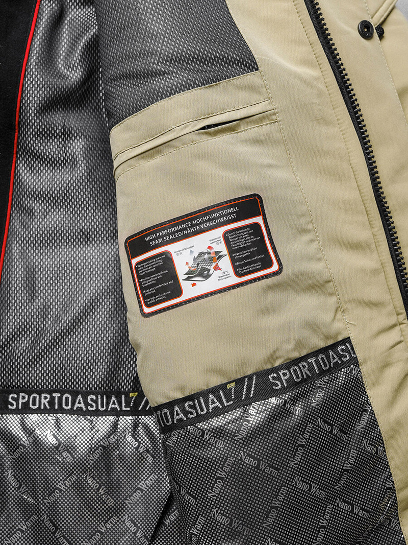 Chaqueta de hombre beige OZONEE JS/22M322/62