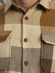 Camisa de hombre camel OZONEE NB/MC728K