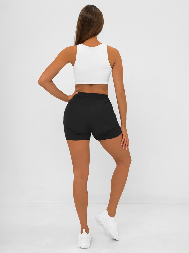 Pantalones cortos deportivos para mujer negras OZONEE JS/17K591/3