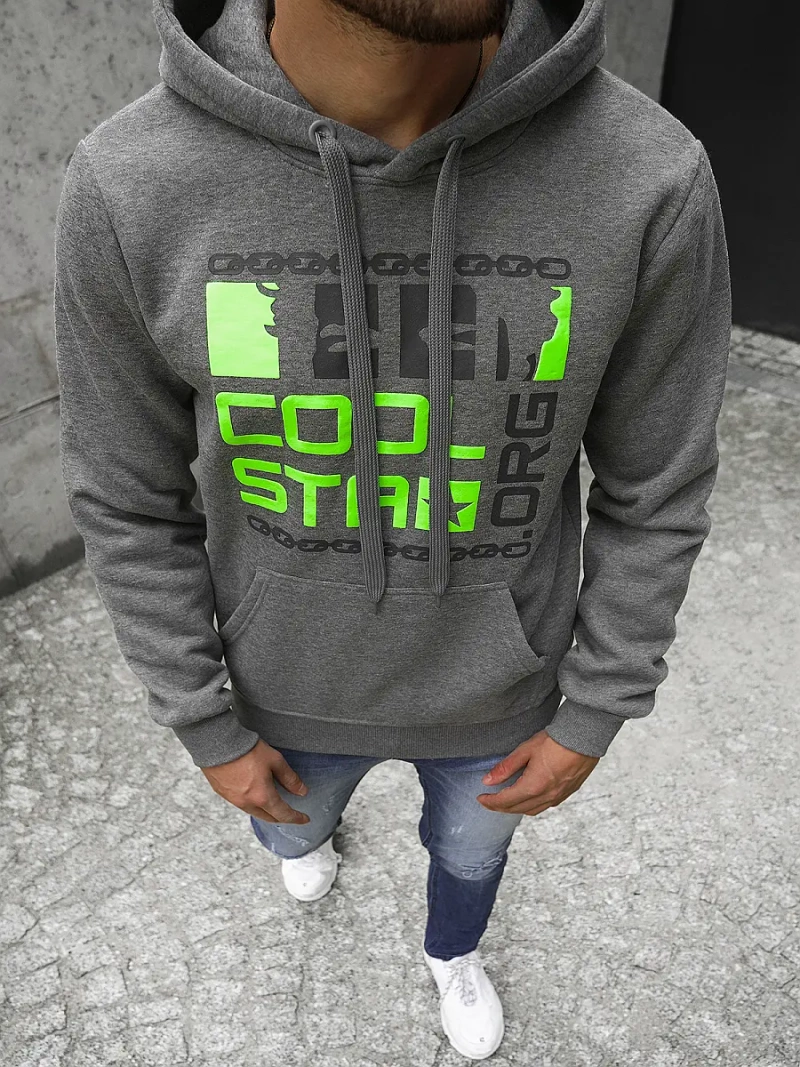 Sudadera de hombre amarillo grafito OZONEE JS/Y10022