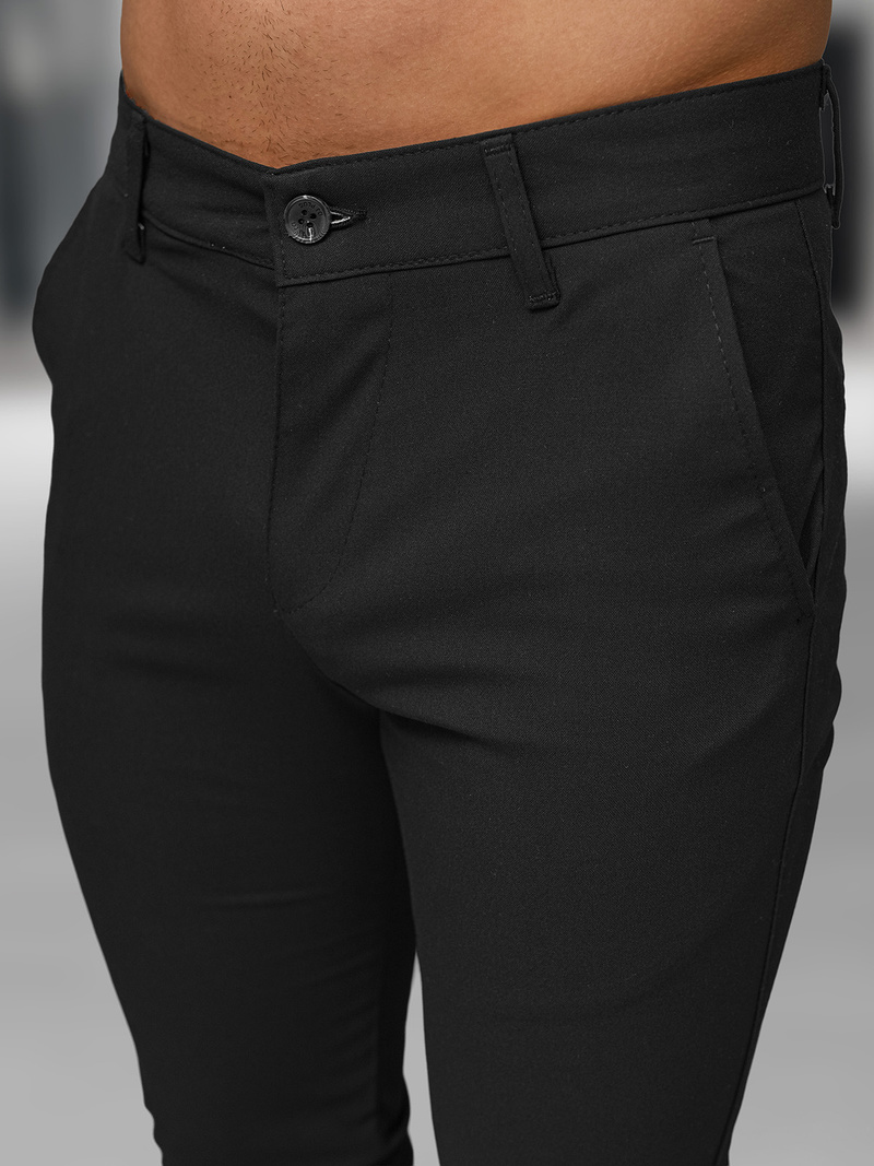 Pantalón chino de hombre negras OZONEE DJ/5526Z