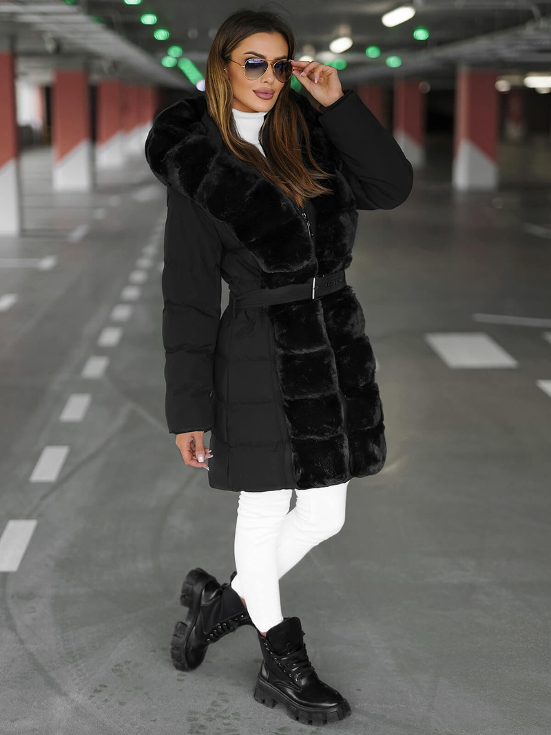 Chaqueta de mujer negra OZONEE JS/5M3158/392Z