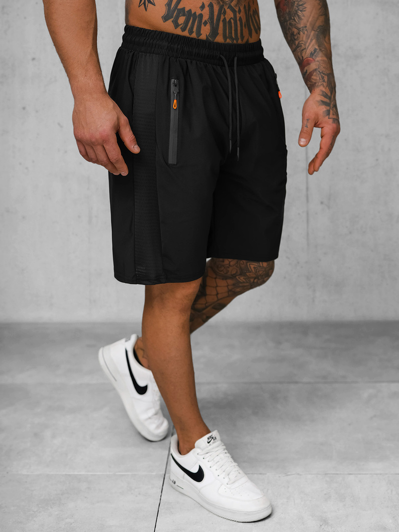 Pantalones cortos deportivos para hombre negras OZONEE JS/12K1803/3