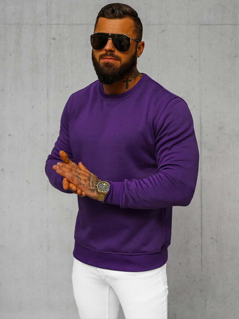 Sudadera de hombre violeta OZONEE JS/2001-10Z