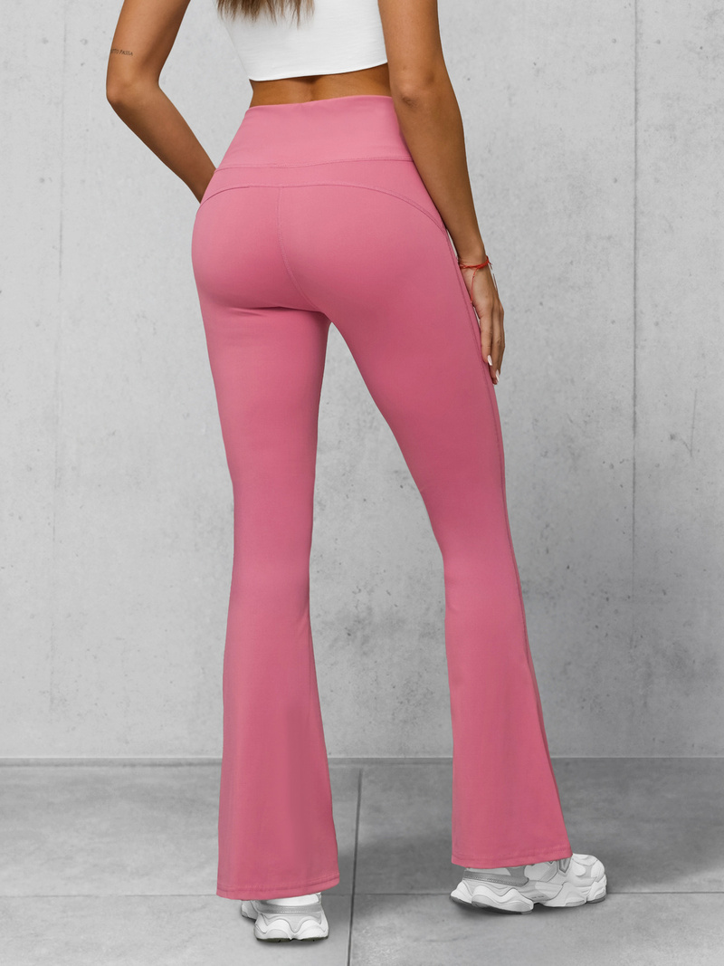 Leggings para mujer con piernas anchas rosa-oscuro OZONEE JS/17K588/111