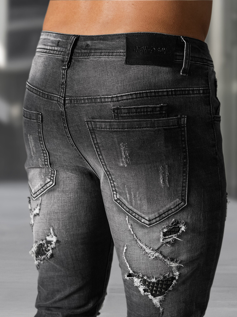 Vaqueros de hombre negras OZONEE NB/MP0152NZ