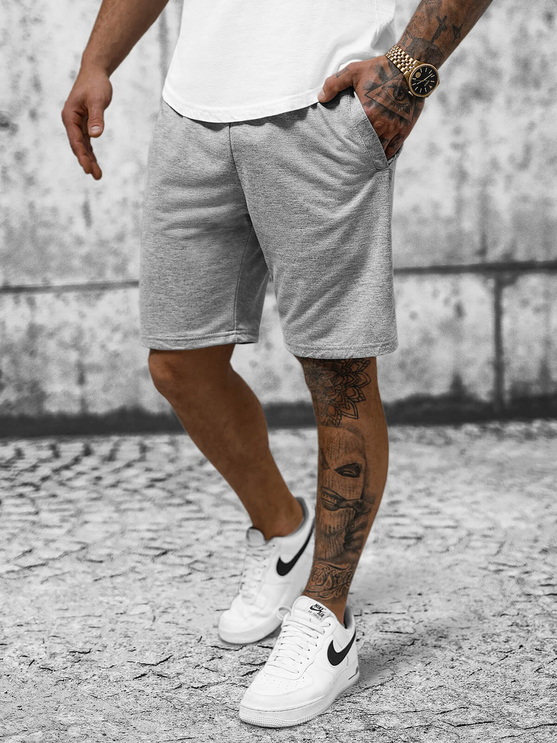 Pantalón corto de hombre gris OZONEE JS/8K100/2Z