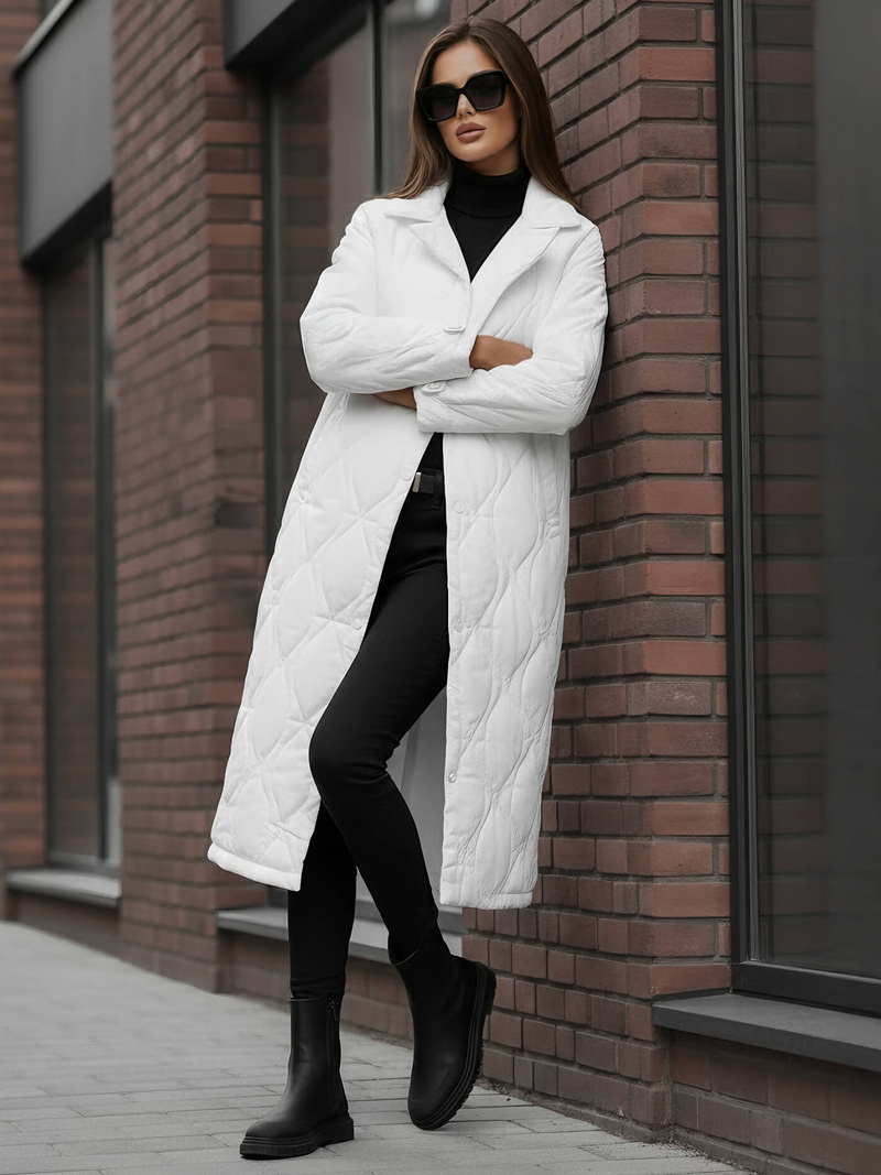 Chaqueta de mujer blanca OZONEE JS/5M3177/281Z