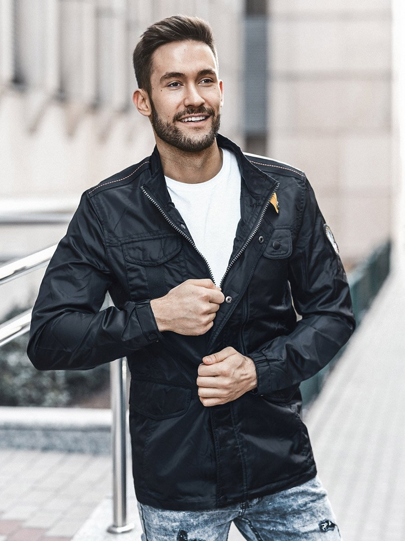 Chaqueta de hombre negr OZONEE O/99237