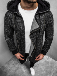 Sudadera de hombre negra OZONEE B/171693Z