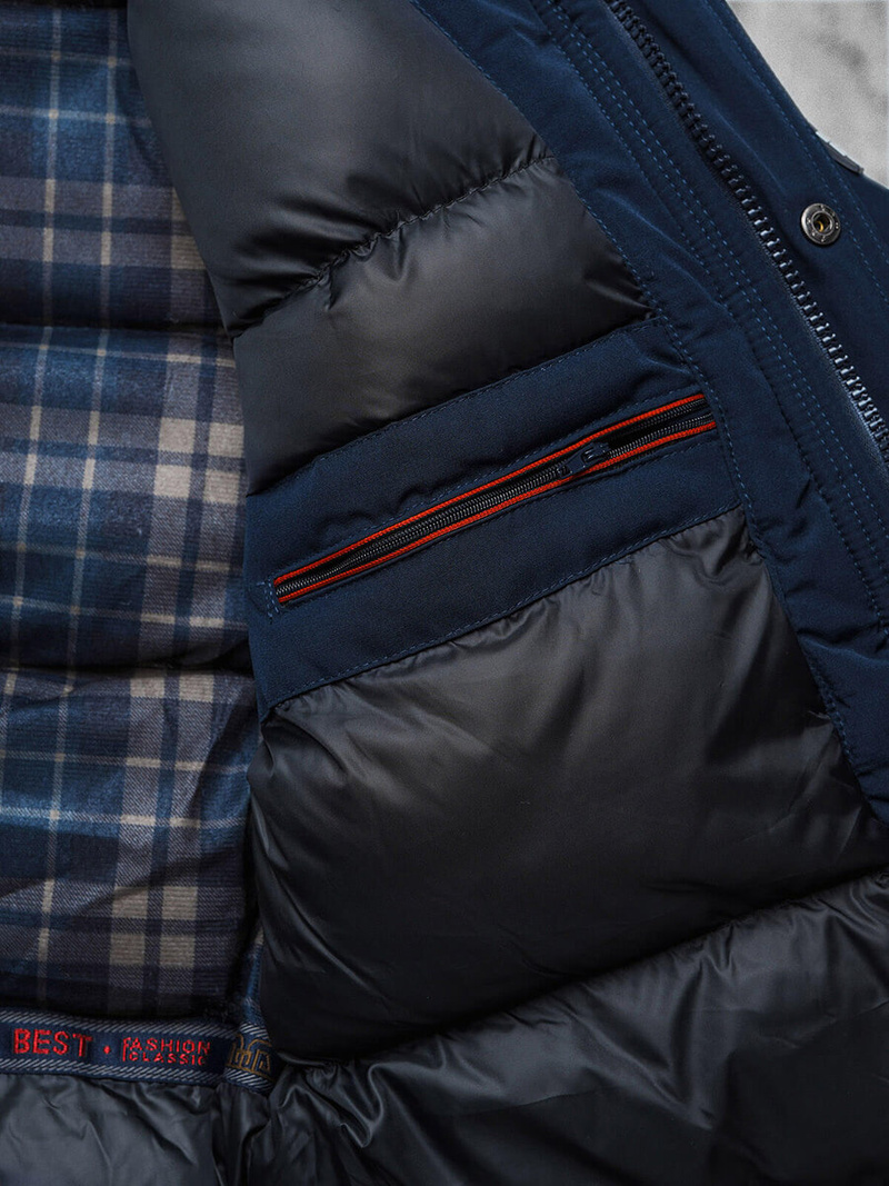 Chaqueta de hombre azul marino OZONEE JS/5M718/215