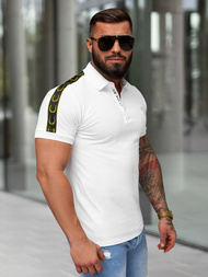 Polo de hombre blanca OZONEE O/QQ1337