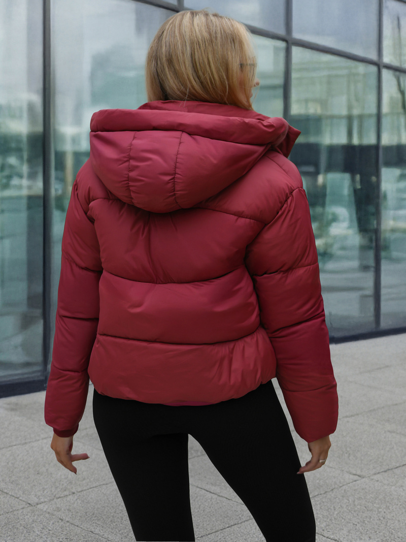 Chaqueta de mujer burdeos OZONEE JS/16M9188/06Z