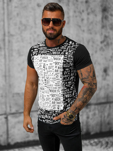 Camiseta de hombre negra OZONEE O/T122/3Z