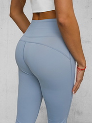 Leggings para mujer con piernas anchas azul claro OZONEE JS/17K588/9
