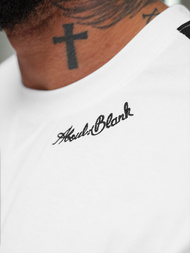 Camiseta de hombre blanco OZONEE O/QQ1195Z