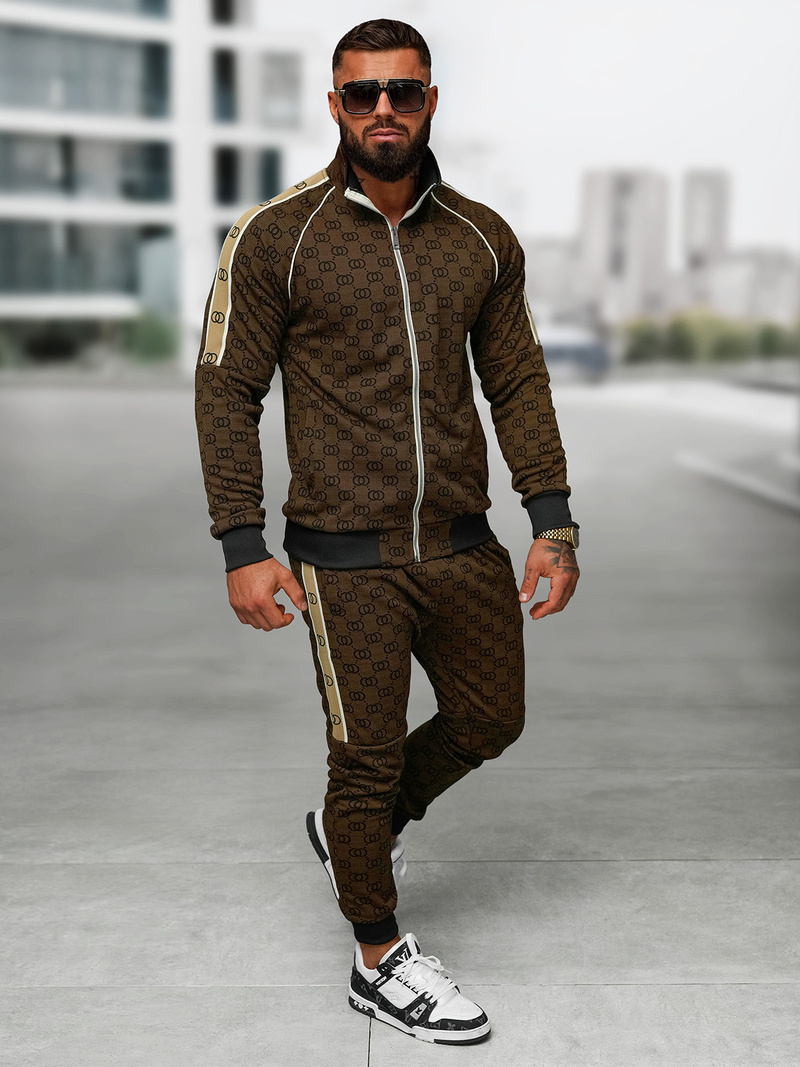 Chándal de hombre beige oscuro OZONEE O/FF5110AB