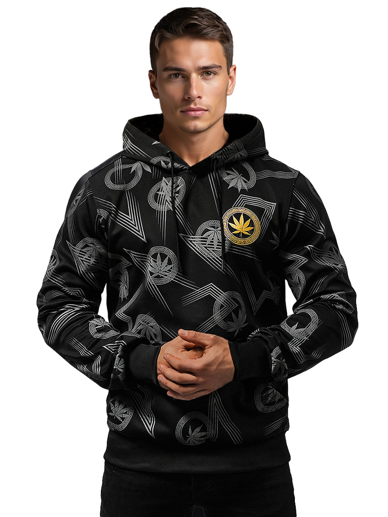 Sudadera de hombre negra OZONEE O/B271