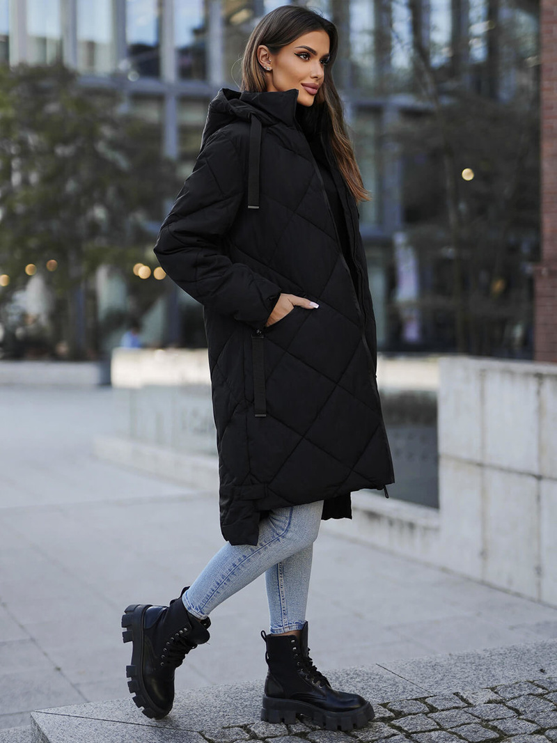 Chaqueta de mujer negra OZONEE JS/5M3168/392