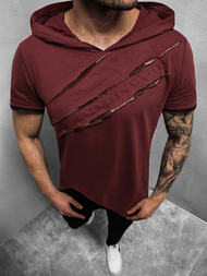 Camiseta de hombre burdeos OZONEE A/1185Z 