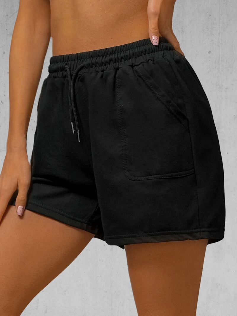 Pantalones cortos de chándal para mujer negras OZONEE JS/8K950/3