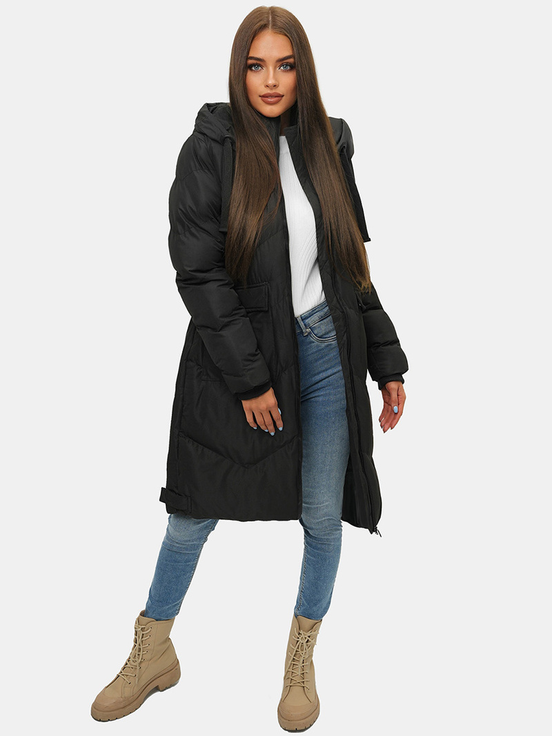 Chaqueta de mujer negra OZONEE JS/M735/392