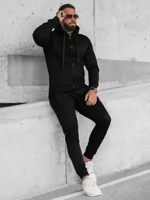 Chándal de hombre negro OZONEE JS/68C10386/3Z