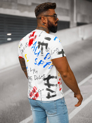 Camiseta de hombre blanco OZONEE JS/8T1211/1