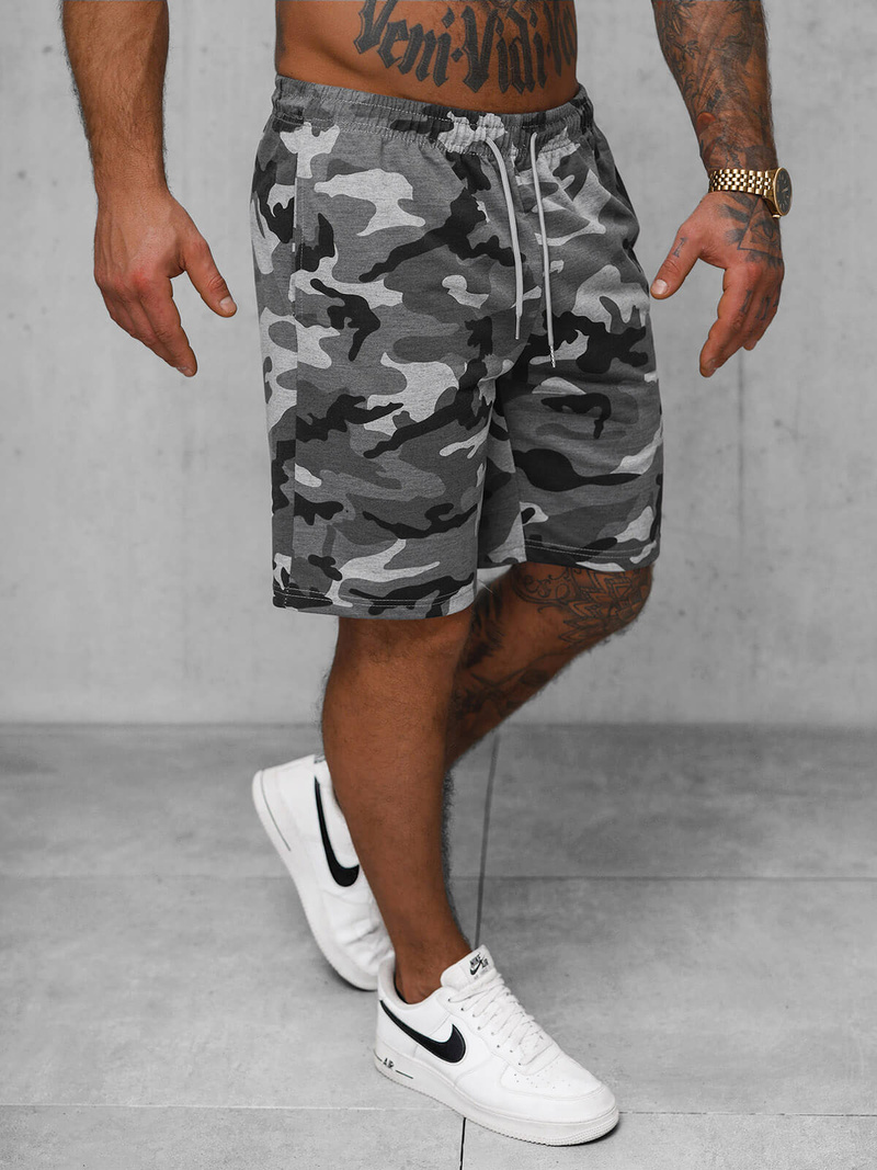 Pantalón corto de hombre gris OZONEE JS/8K283/2