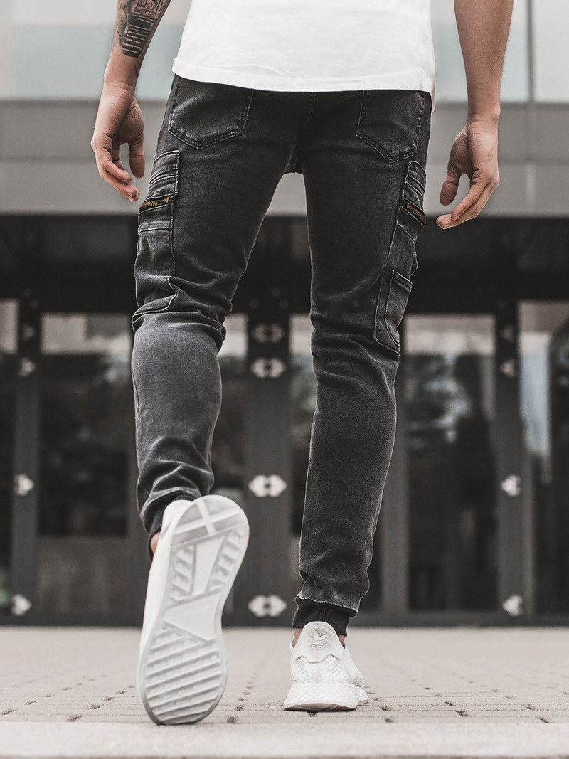 Vaqueros jogger de hombre negras OZONEE G/1081