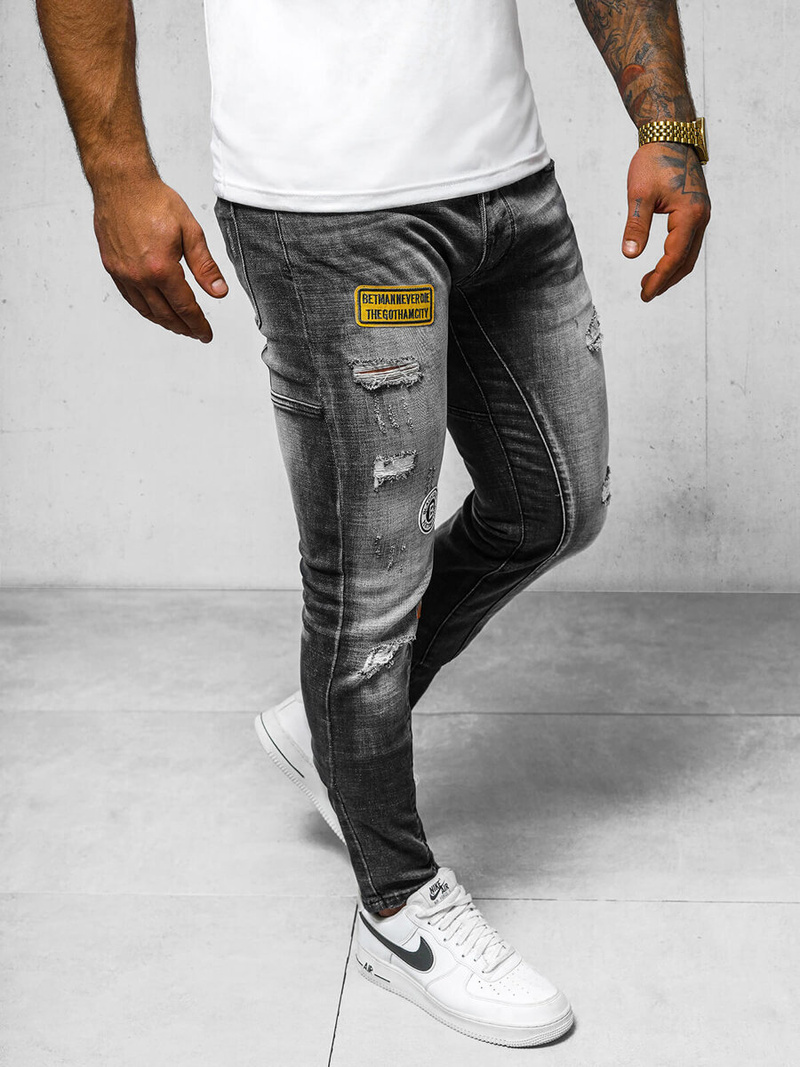 Vaqueros de hombre negras OZONEE NB/MP0047NZ