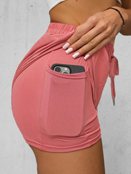 Pantalones cortos deportivos para mujer coral oscuro OZONEE JS/XY24015S